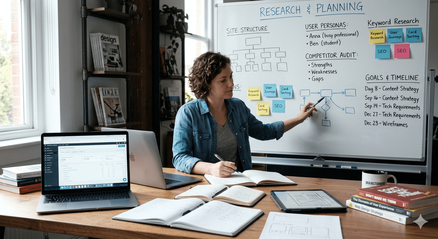 web design UI/UX planning